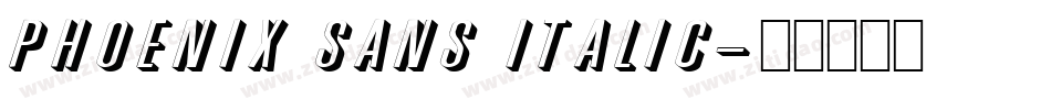 Phoenix Sans Italic字体转换
